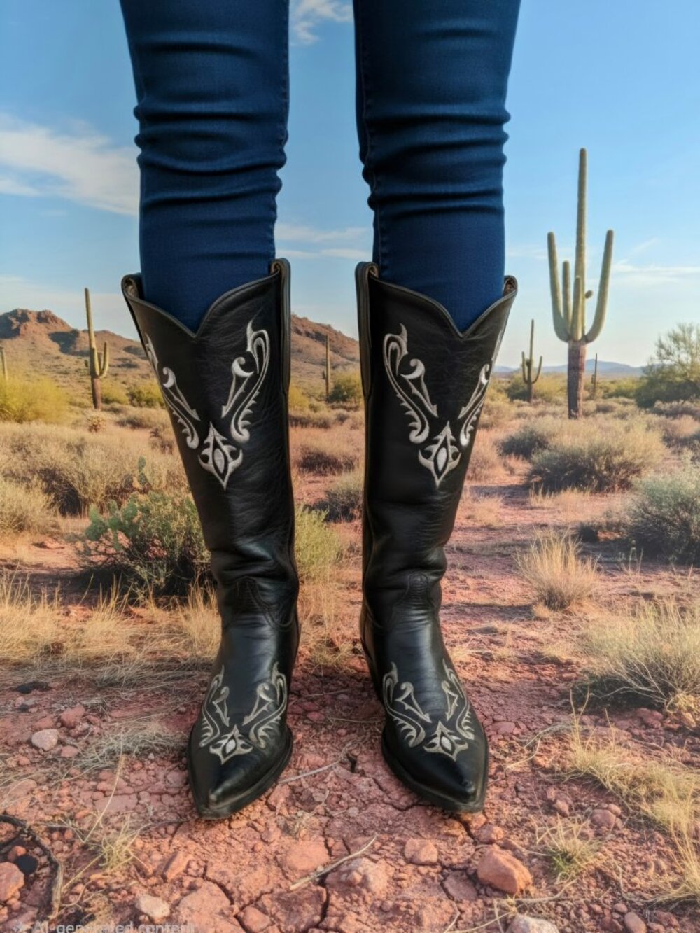 Vintage Old Gringo Gunmetal Black Boots with Silver Embroidery